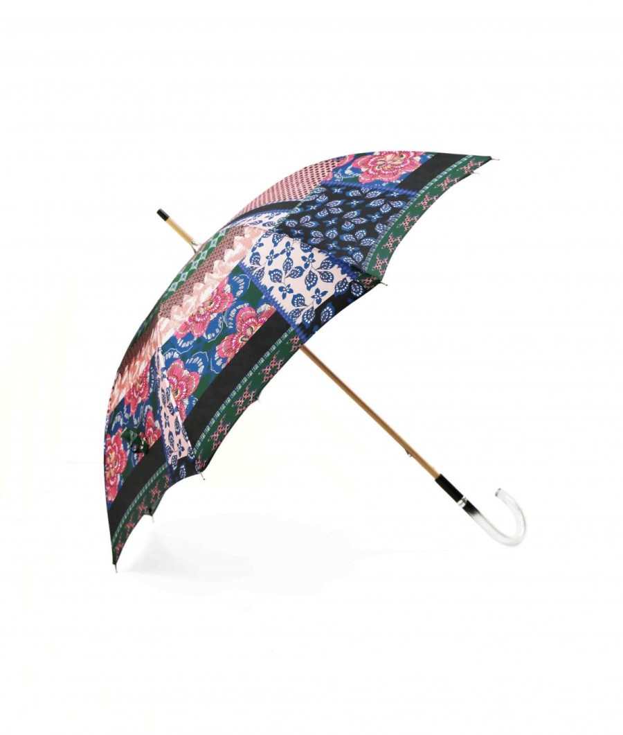 Femme Maison Pierre Vaux | Parapluie Satin Imprimes Fantaisie - Long Manuel N°6