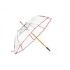 Femme Maison Pierre Vaux | Parapluie "Transparent Classique' Manuel - Rouge