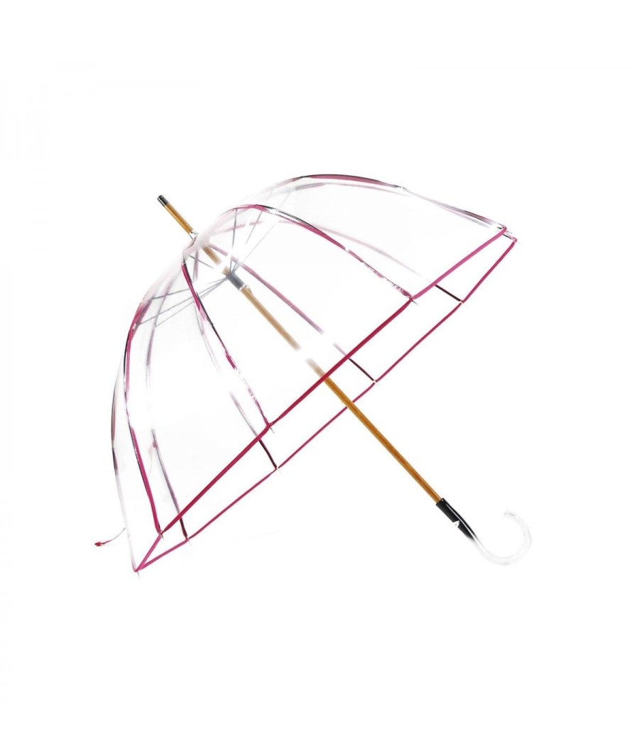 Femme Maison Pierre Vaux | Parapluie "Cloche Ganse Couleur" Transparent - Long Manuel