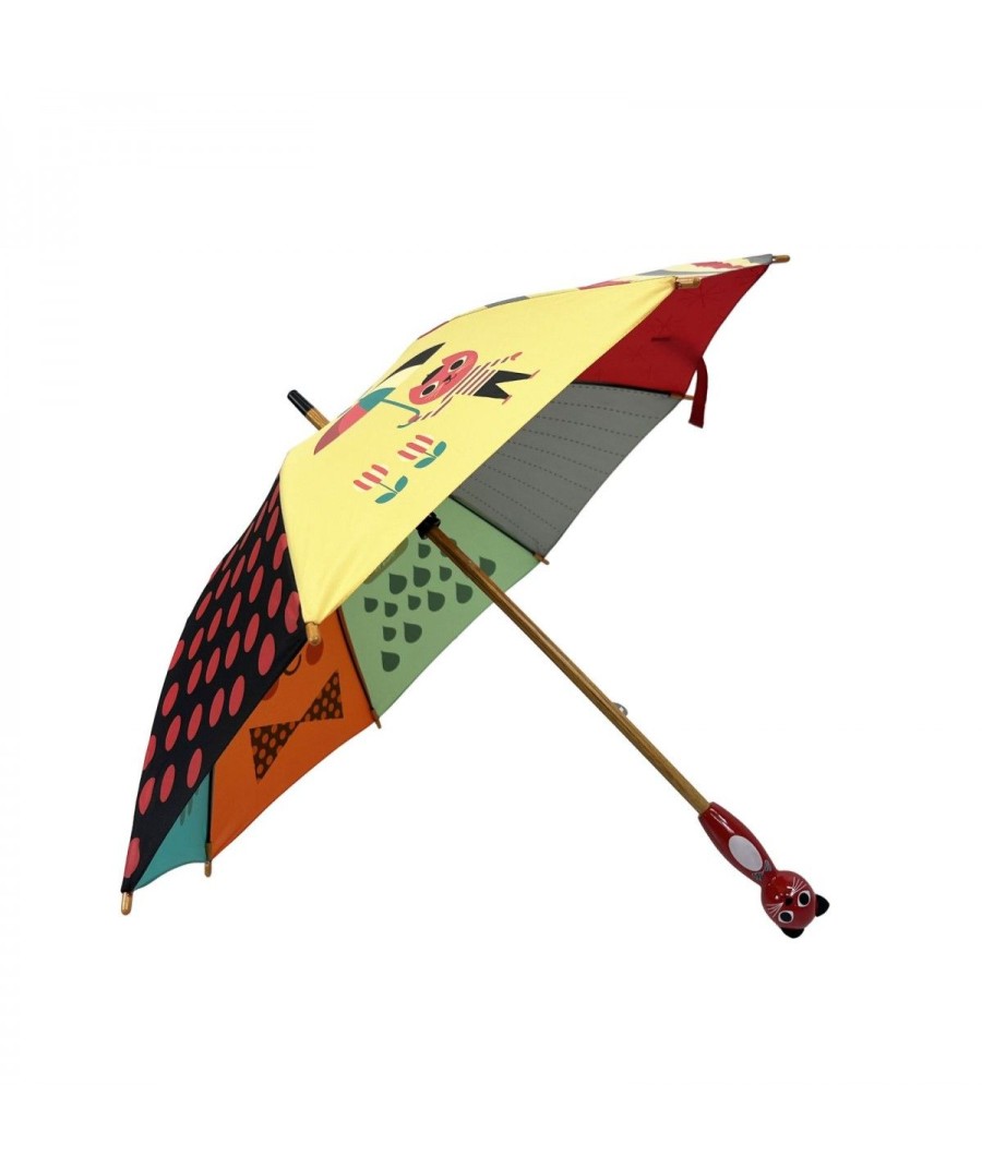 Enfant Maison Pierre Vaux | Parapluie Enfant - Chat Rouge