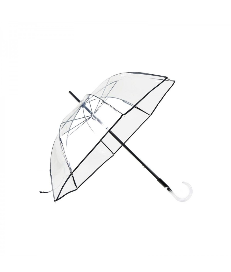 Femme Maison Pierre Vaux | Parapluie "Transparent Classique' Manuel - Noir