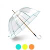 Femme Maison Pierre Vaux | Parapluie "Cloche Ganse Couleur" Transparent - Long Manuel