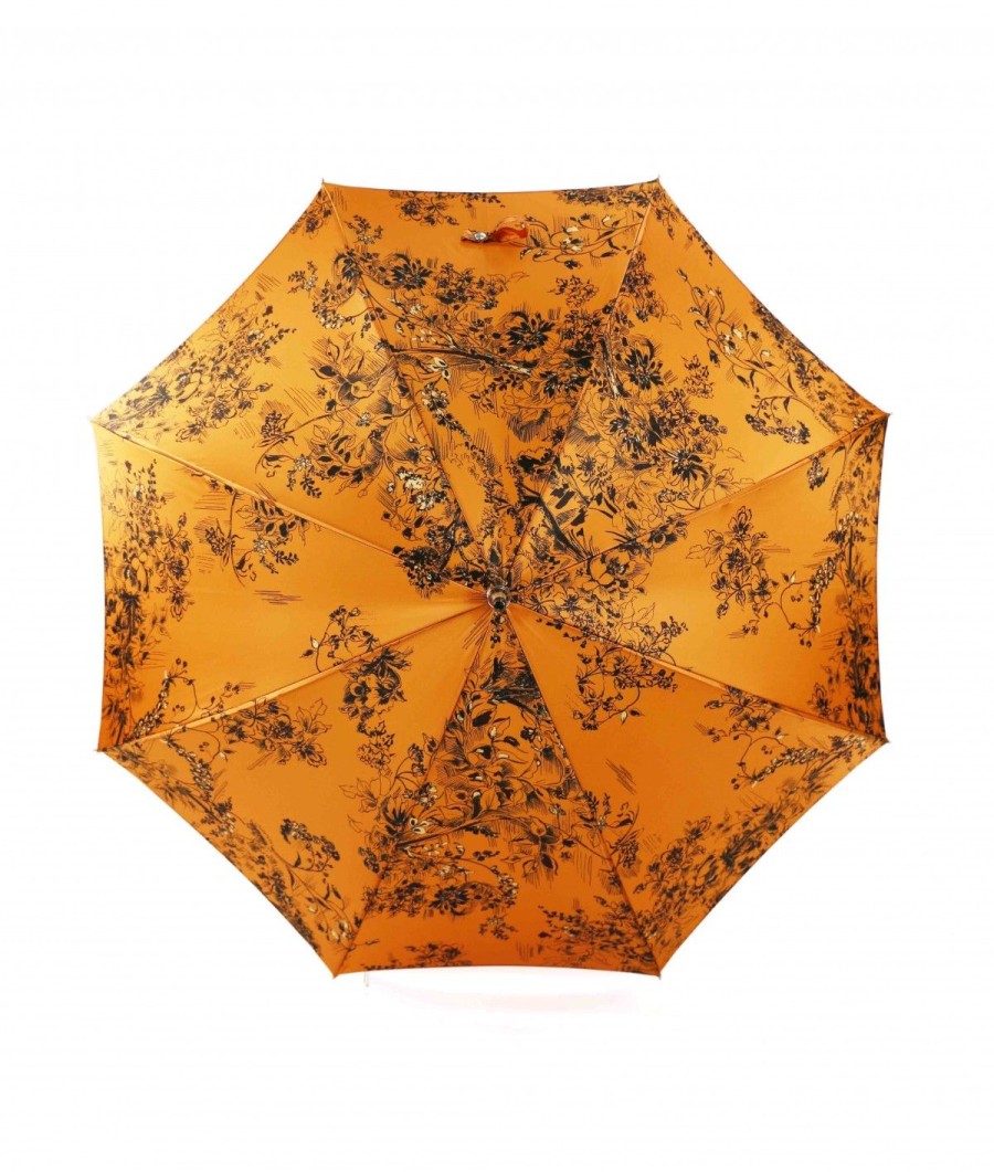 Femme Maison Pierre Vaux | Parapluie Satin Imprimes Fantaisie - Long Manuel N°18